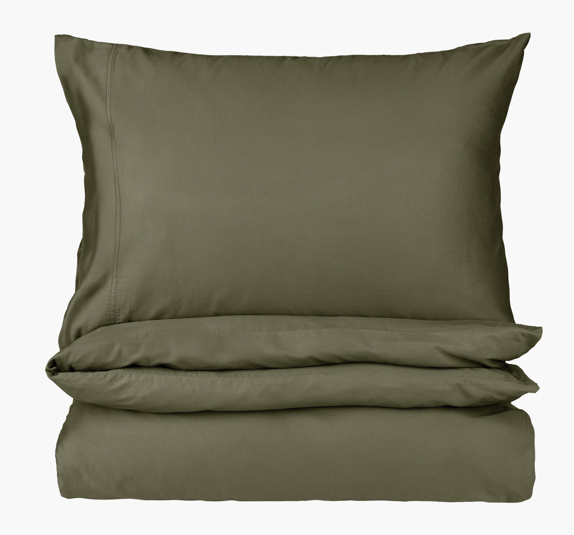 Pussilakanasetti satiinipuuvillaa tummanvihreä - 150x210 cm tummanvihreä - 1