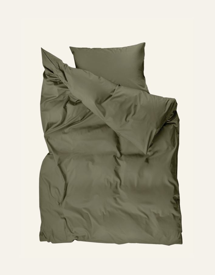 Pussilakanasetti satiinipuuvillaa tummanvihreä - 3