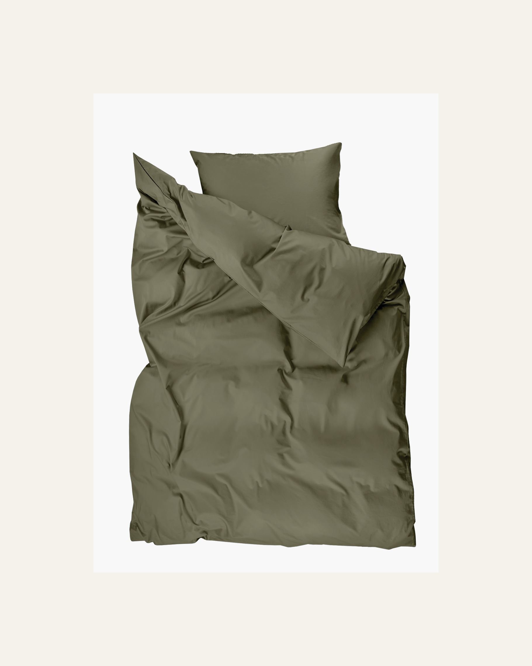 Pussilakanasetti satiinipuuvillaa tummanvihreä - 3