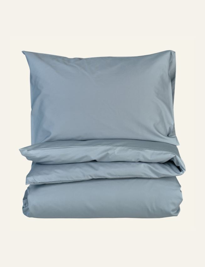 Pussilakanasetti satiinipuuvillaa harmaasininen - 2