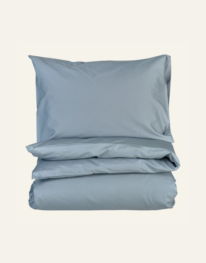 Pussilakanasetti satiinipuuvillaa harmaasininen - 2