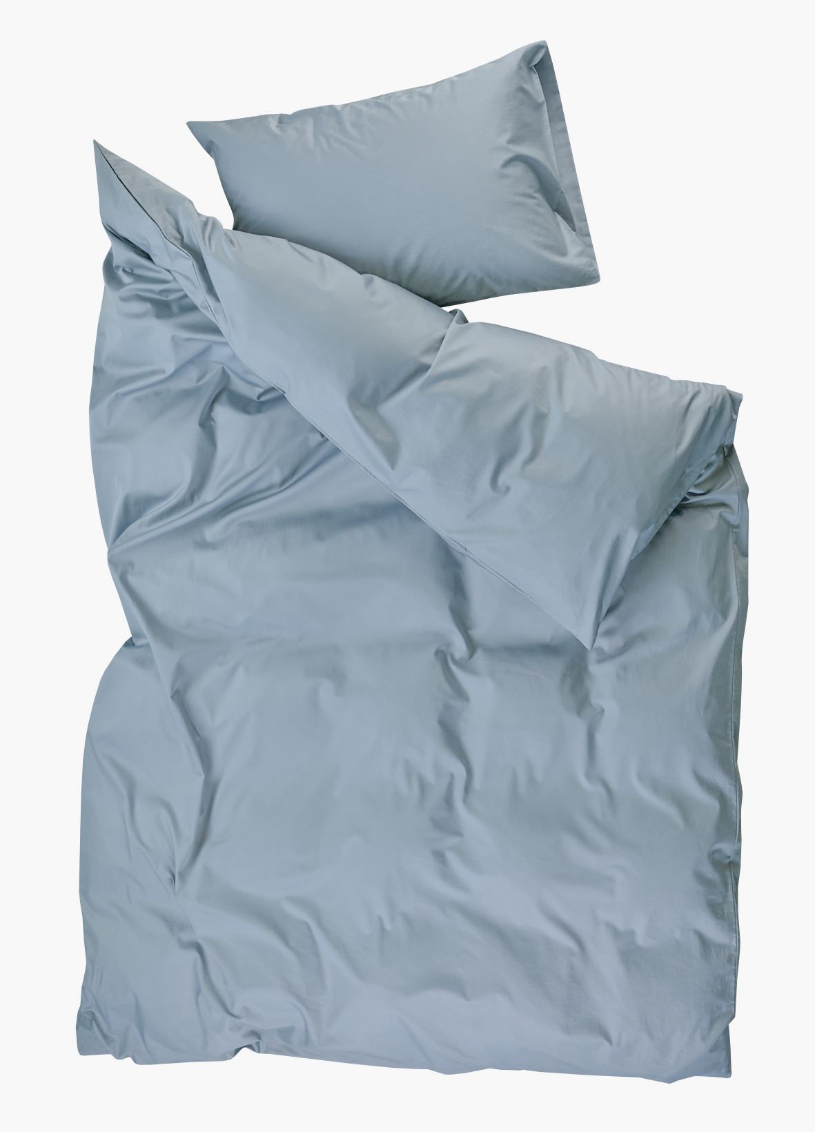 Pussilakanasetti satiinipuuvillaa harmaasininen - 3