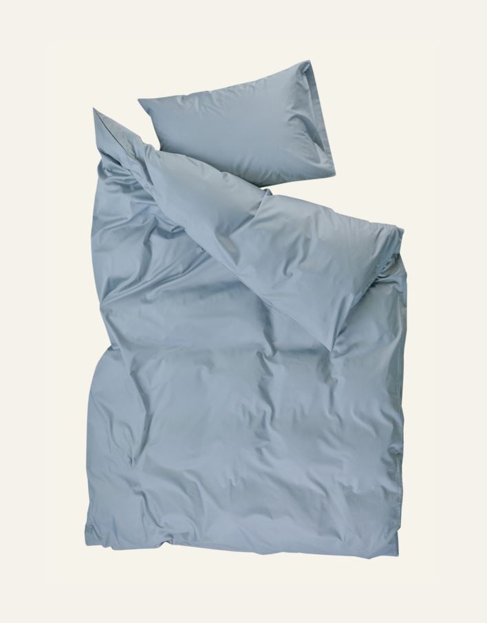 Pussilakanasetti satiinipuuvillaa harmaasininen - 3