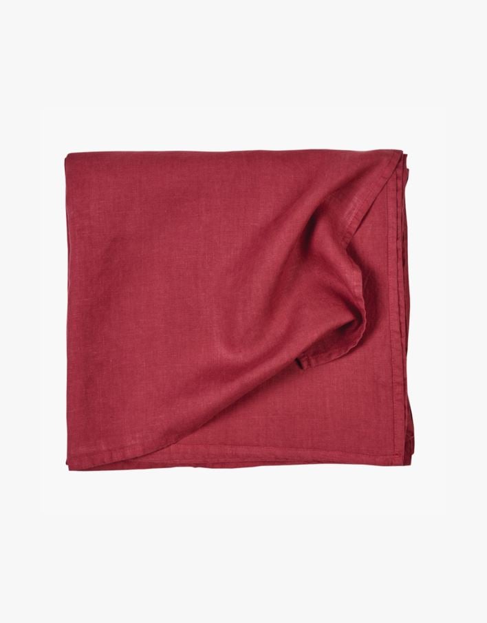 Pellavaliina viininpunainen - 140x250 cm viininpunainen - 1