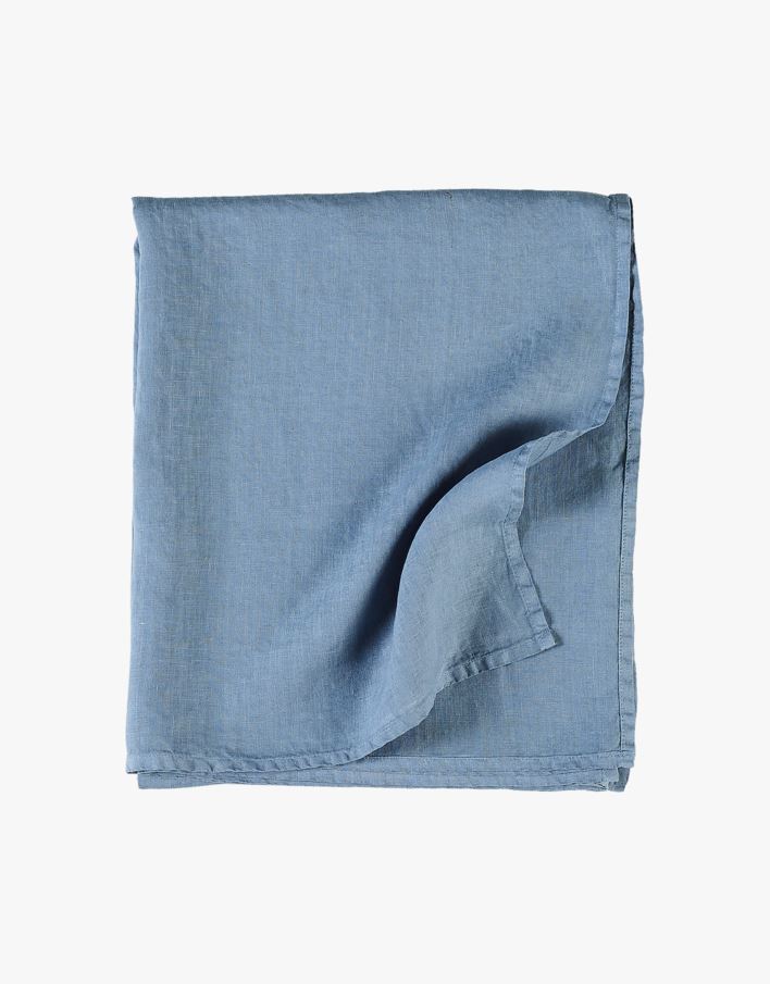 Pellavaliina sumuinen sininen - 140x250 cm sumuinen sininen - 1