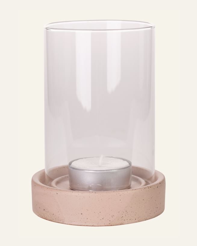 Kynttilälyhty roosa - 12,4x12,4x3,3 cm roosa - 1