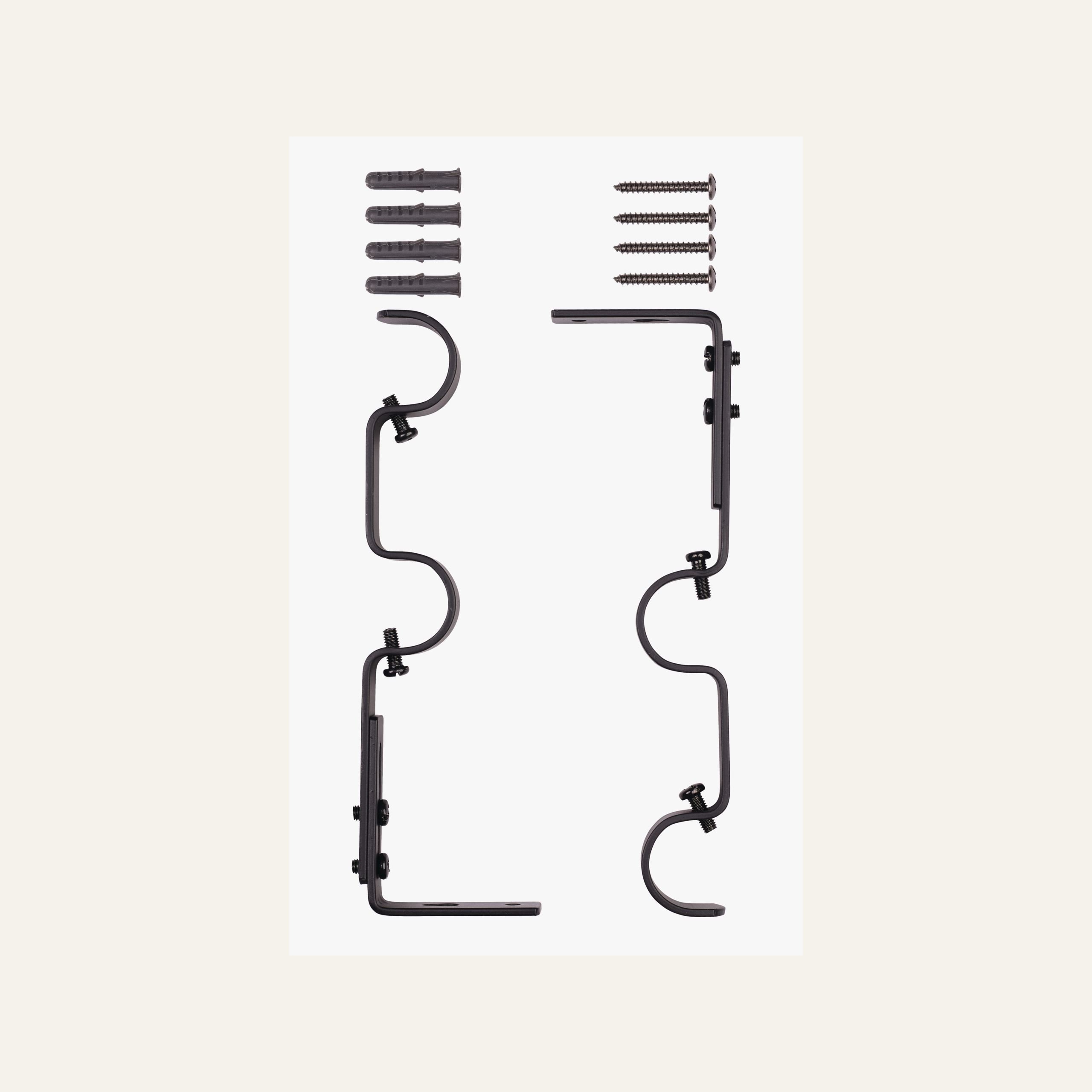 Seinäkiinnikkeet musta - 2
