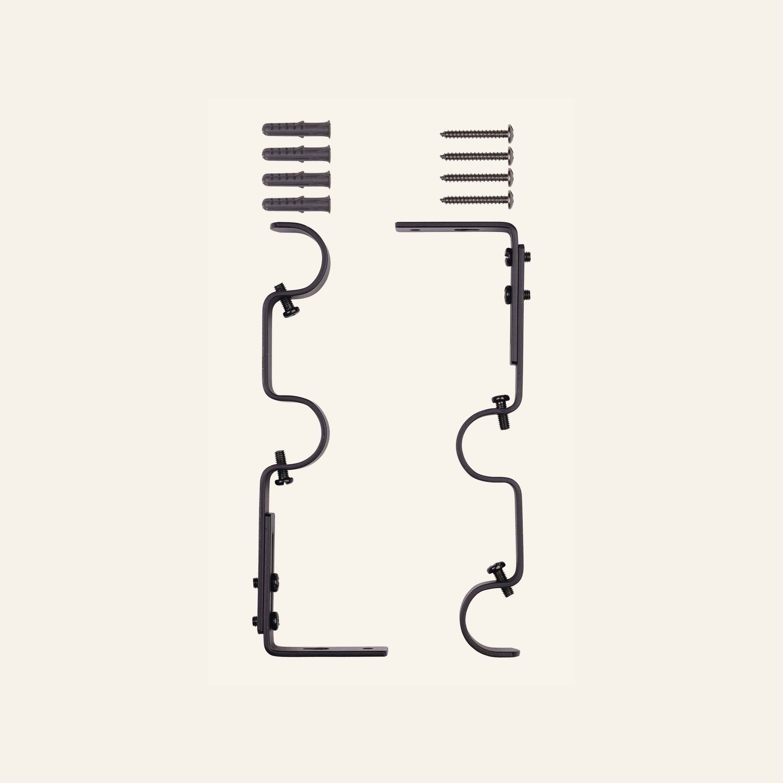 Seinäkiinnikkeet musta - 2