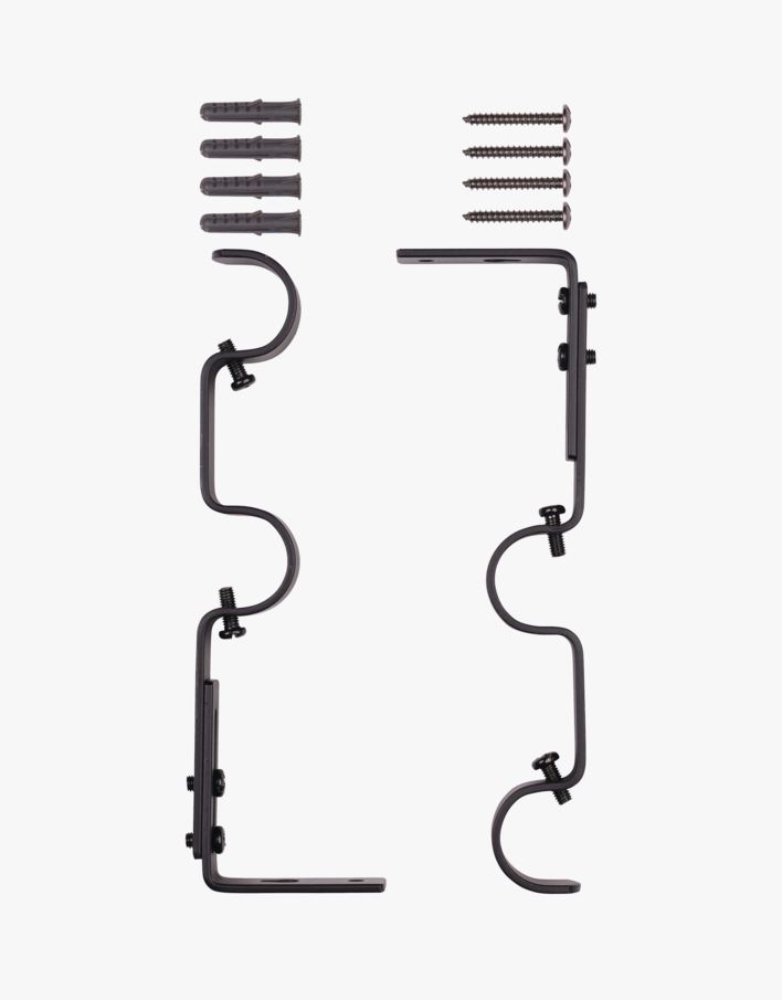Seinäkiinnikkeet musta - 16/19mm musta - 1