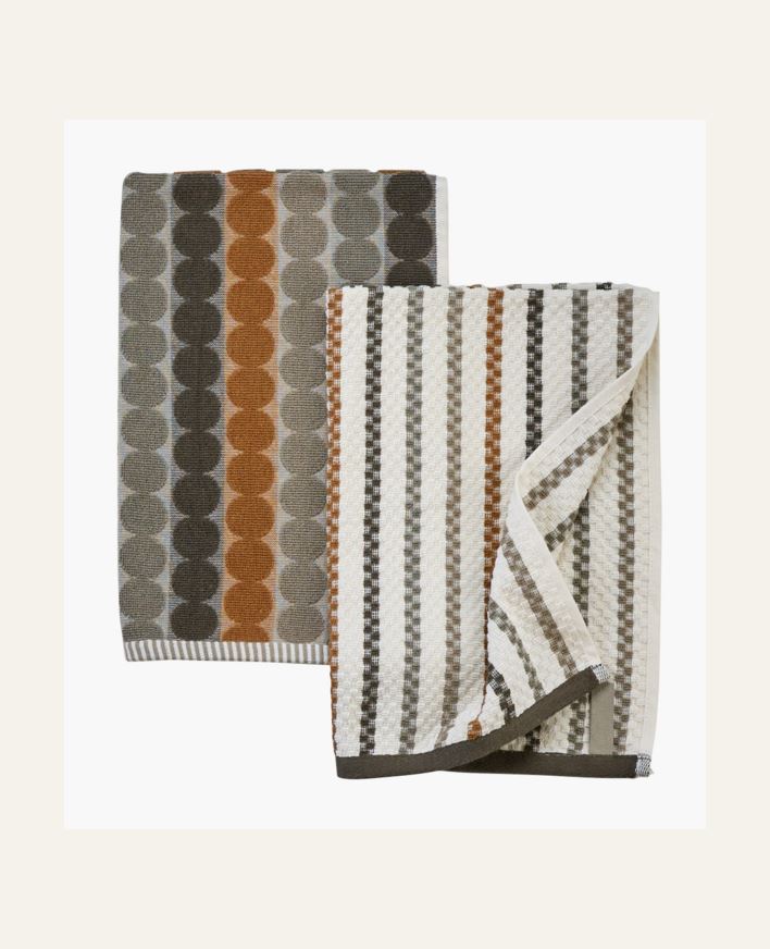 Keittiöpyyhkeet 2 pcs ruskea - 45x70 cm ruskea - 1