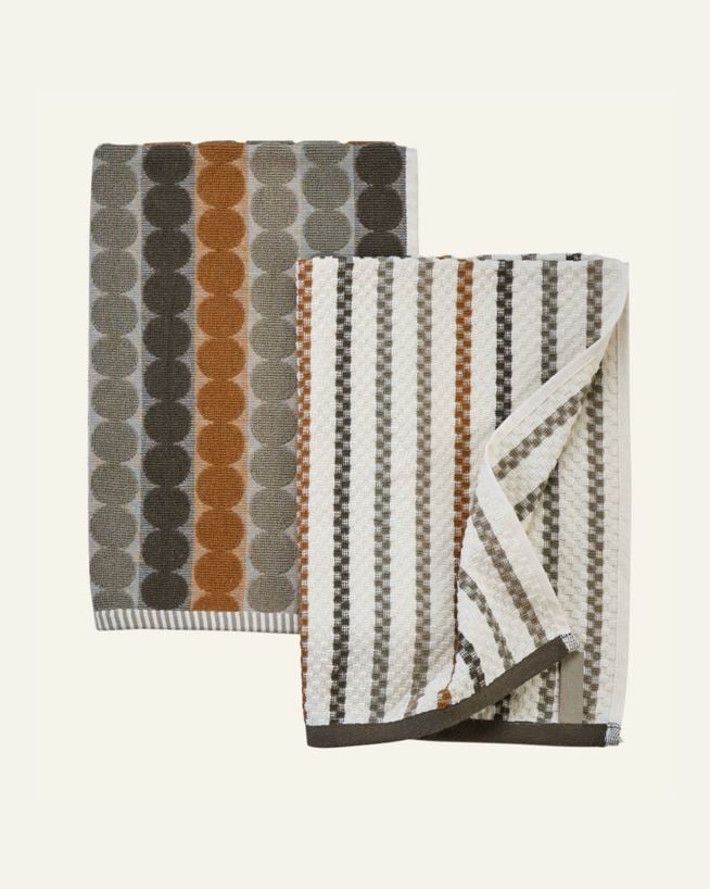 Keittiöpyyhkeet 2 pcs ruskea - 45x70 cm ruskea - 1