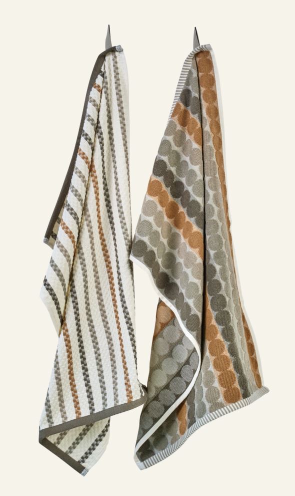 Keittiöpyyhkeet 2 pcs ruskea - 2