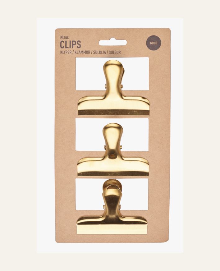 Nipistin, 3 kpl kulta - 6x7,5 cm kulta - 1