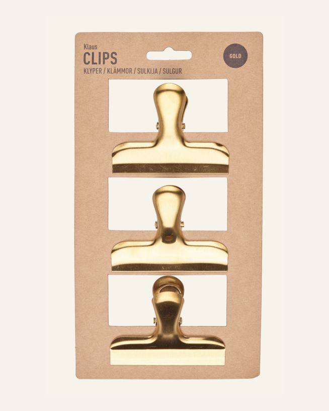 Nipistin, 3 kpl kulta - 6x7,5 cm kulta - 1
