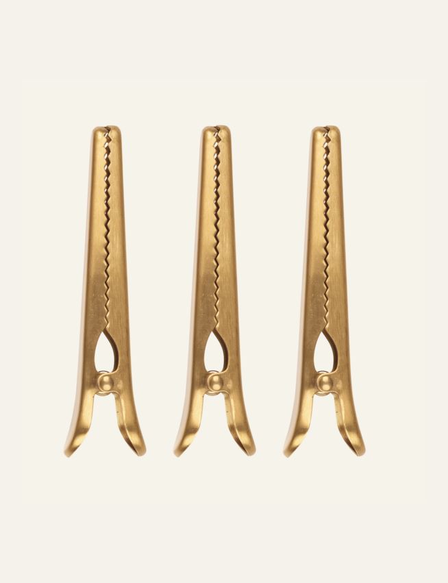 Pitkä nipistin, 3 kpl kulta - 2