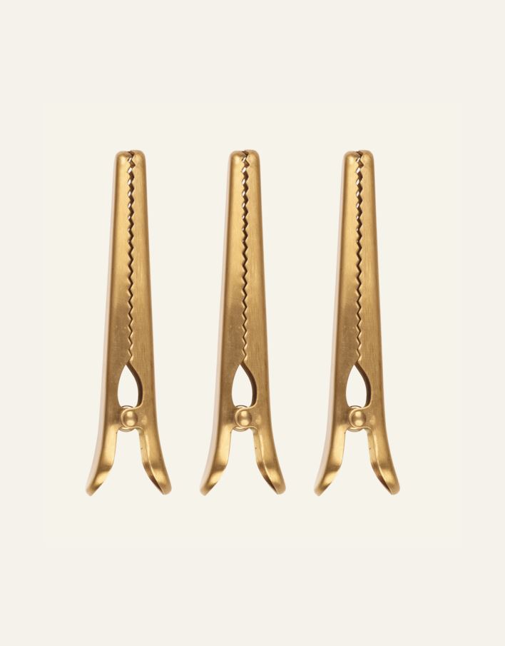 Pitkä nipistin, 3 kpl kulta - 2