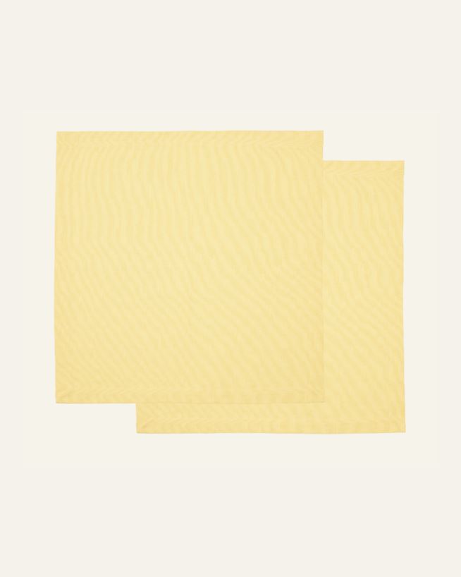 Kangaslautasliina, 2 kpl keltainen - 45x45 cm keltainen - 1