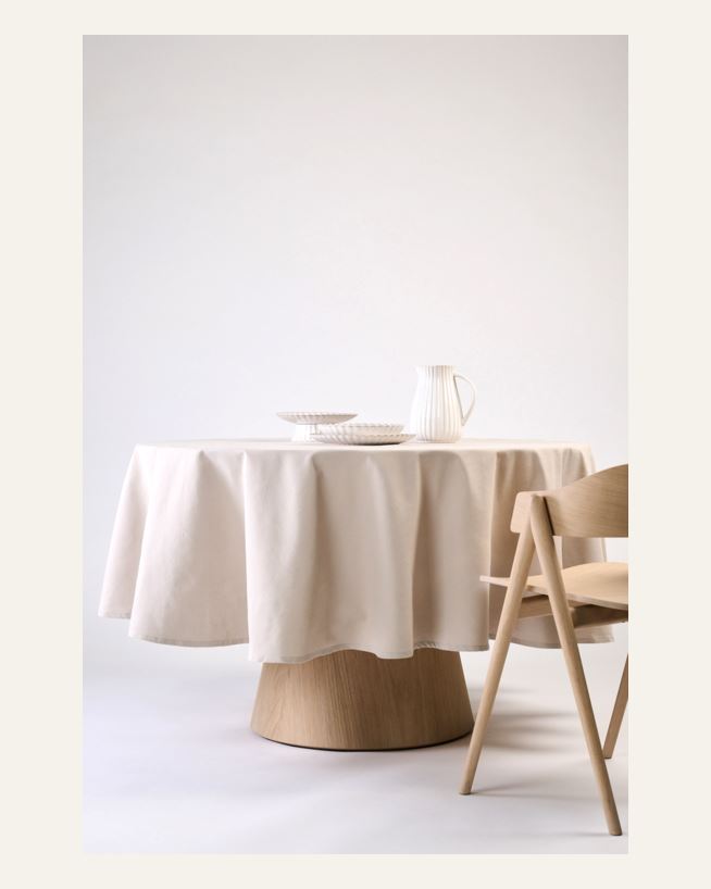 Pöytäliina beige - ø220 cm beige - 1