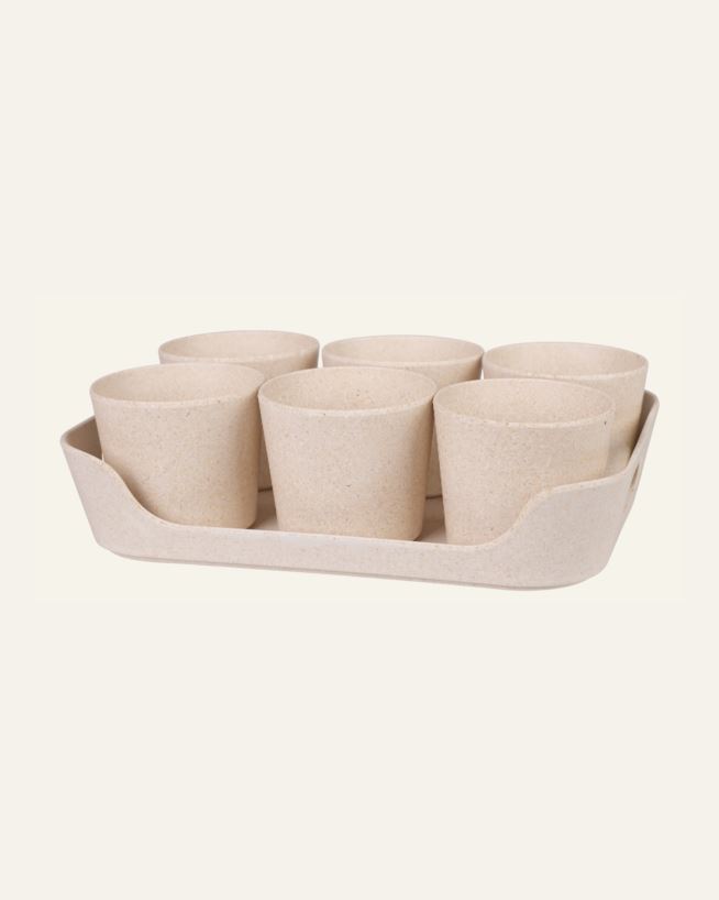 Kukkaruukku vaalean beige - 24x17x6,5 cm vaalean beige - 1