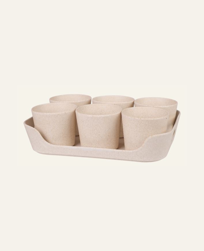 Kukkaruukku vaalean beige - 24x17x6,5 cm vaalean beige - 1