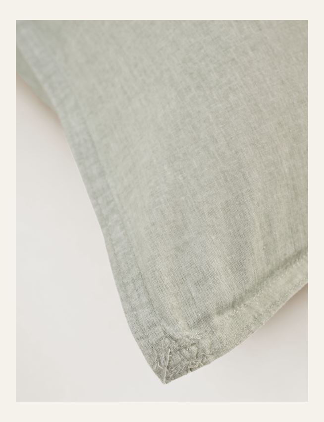 Tyynyliina puuvillaa vaaleanvihreä - 2