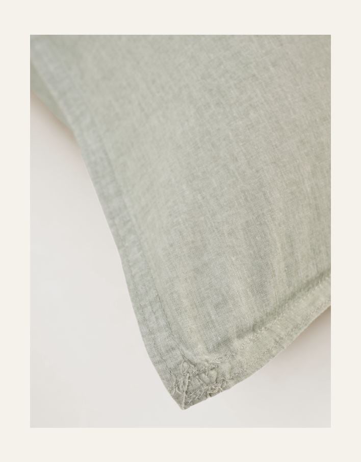 Tyynyliina puuvillaa vaaleanvihreä - 2