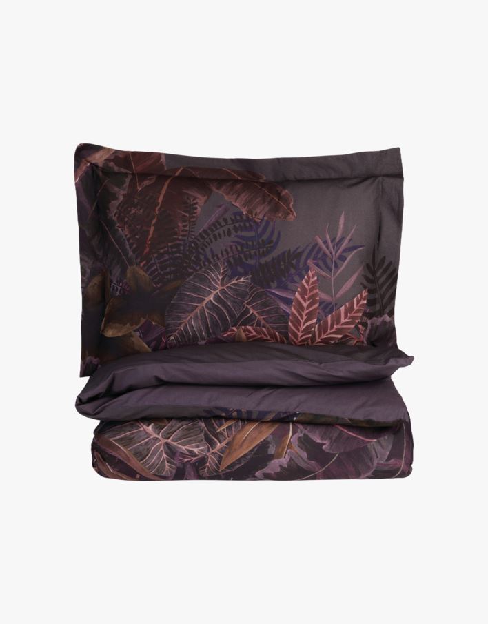 Black Leaf percale pussilakanasetti percalea musta - 150x210 cm musta - 1