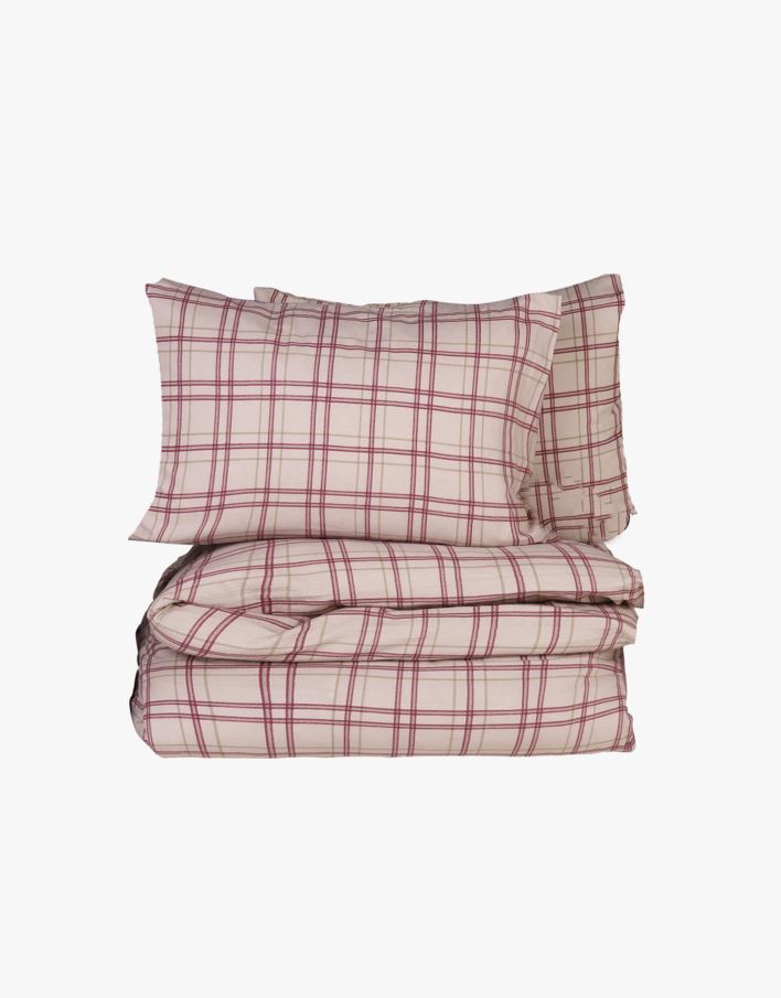 Tinda flanell flanellipussilakanasetti punainen - 150x210 cm punainen - 1