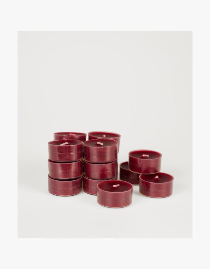 Lämpökynttilät tummanpunainen - 4 cm tummanpunainen - 1