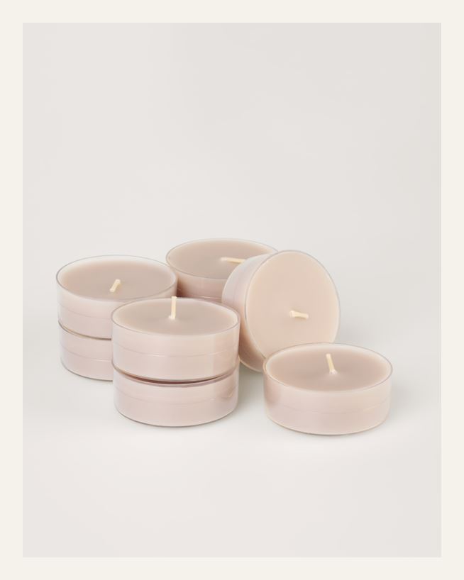 Suuret lämpökynttilät beige - 6x2 cm beige - 1