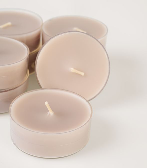 Suuret lämpökynttilät beige - 6x2 cm beige - 1