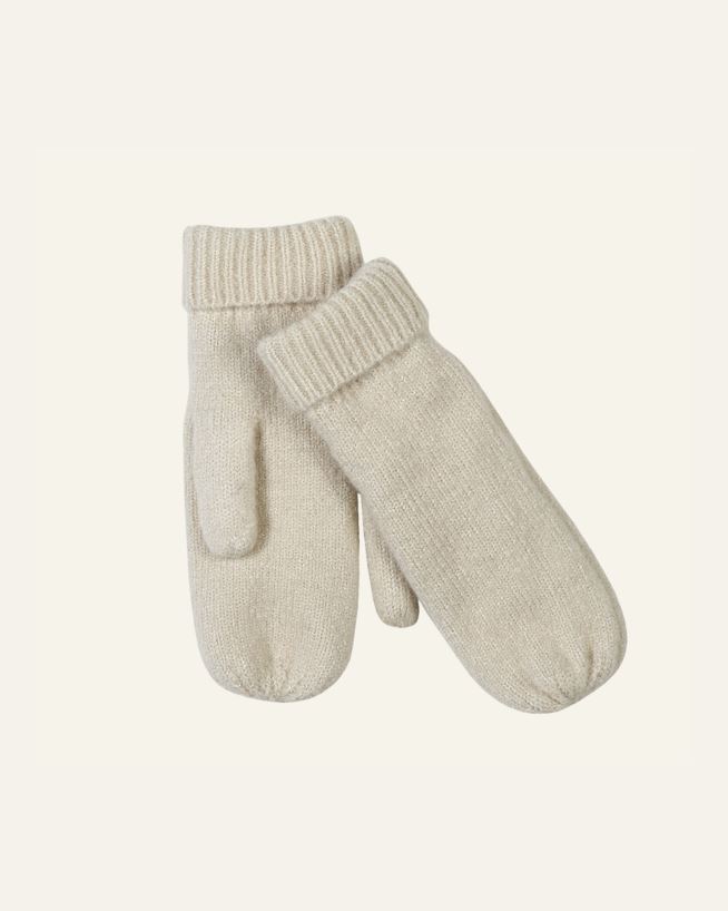 Kudotut lapaset luonnonvalkoinen - one size luonnonvalkoinen - 1