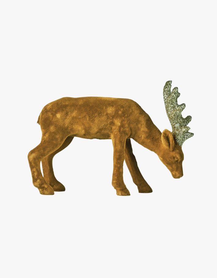 Velvet brown deer koriste ruskea - 14x5x9,5 cm ruskea - 1
