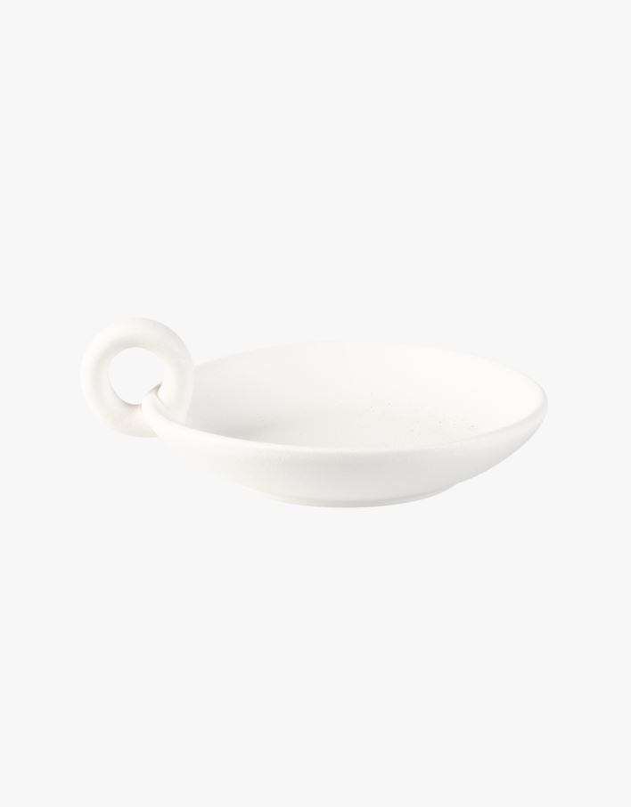 Kynttilänjalka valkoinen - 14x13x4,5 cm valkoinen - 1