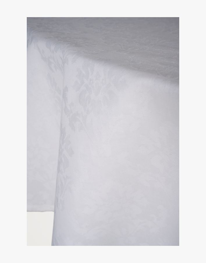 Pintakäsitelty pöytäliina valkoinen - ø180 cm valkoinen - 1