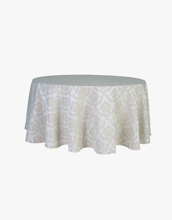 Pintakäsitelty pöytäliina beige - ø180 cm beige - 1