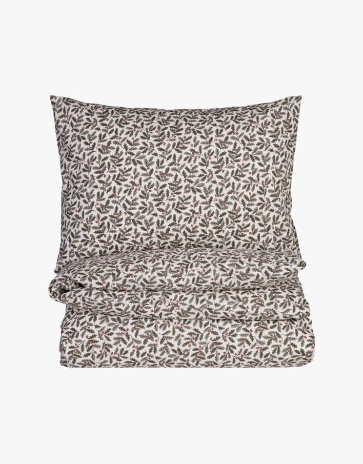 Oak bomull pussilakanasetti puuvillaa moniväri/vihreä - 150x210 cm moniväri/vihreä - 1