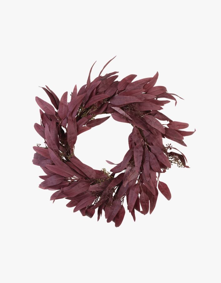 Long leaf kranssi viininpunainen - ø 65 viininpunainen - 1