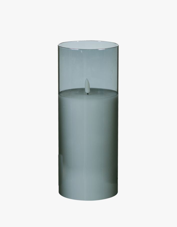 Led-kynttilä harmaa - 10x10x25 cm harmaa - 1