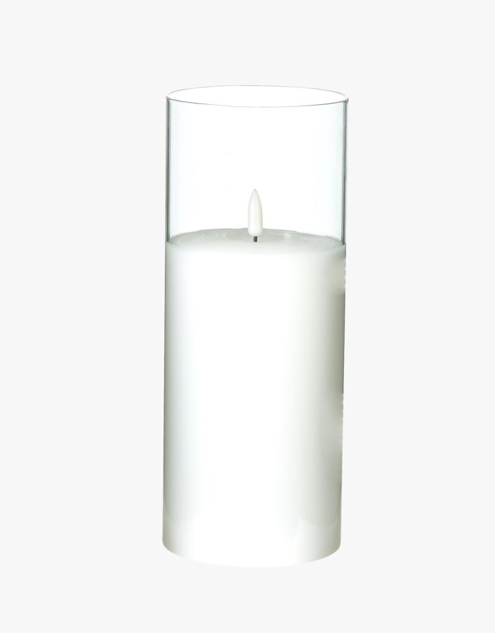 Led-kynttilä valkoinen - 10x10x20 cm valkoinen - 1