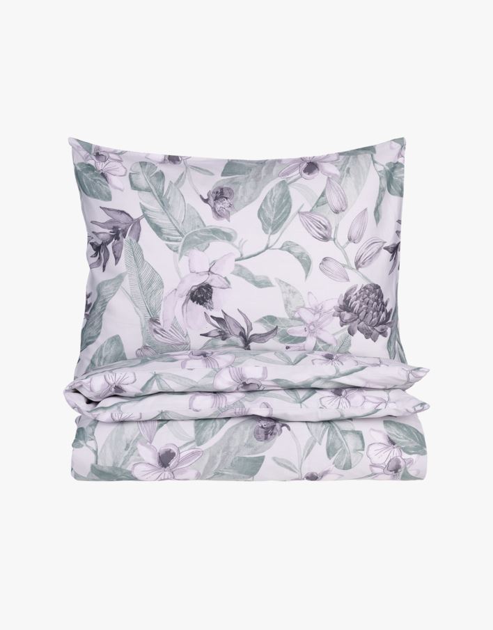 Pussilakanasetti satiinipuuvillaa violetti - 150x210 cm violetti - 1