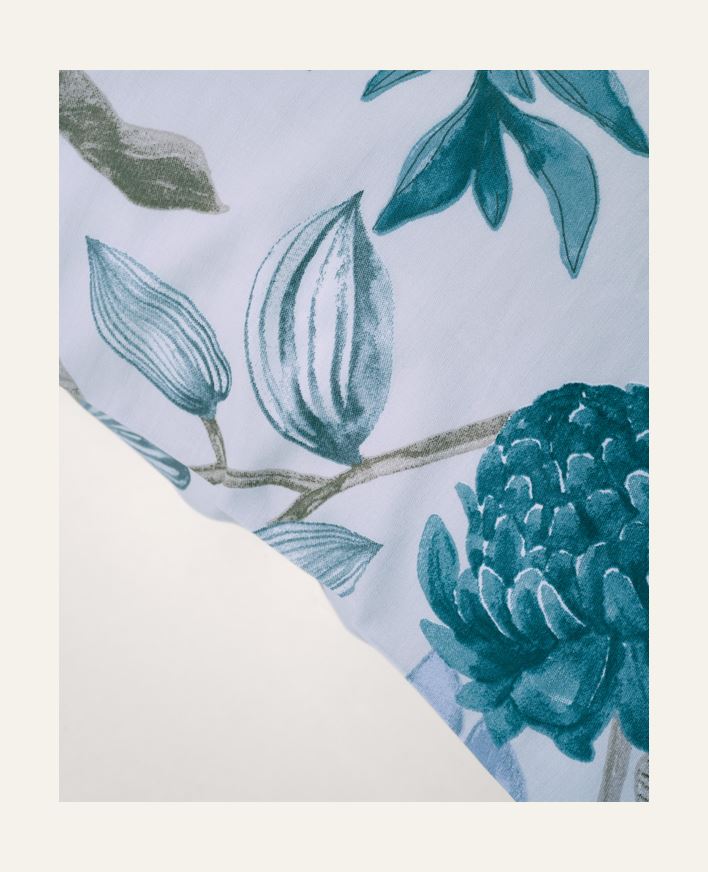 Tyynyliina satiinipuuvillaa sininen - 50x60 cm sininen - 1