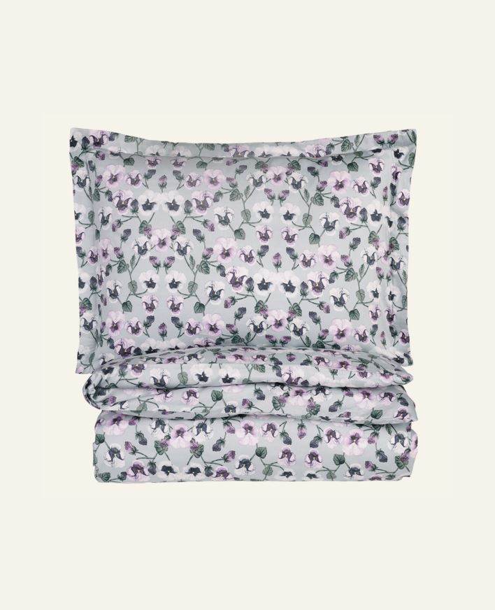 Pussilakanasetti satiinipuuvillaa sininen - 150x210 cm sininen - 1