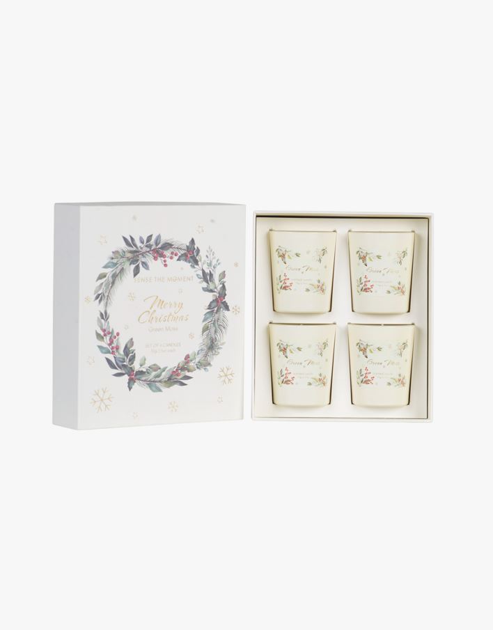 Sense White Winter 4pk tuoksukynttilä luonnonvalkoinen - 70 g luonnonvalkoinen - 1