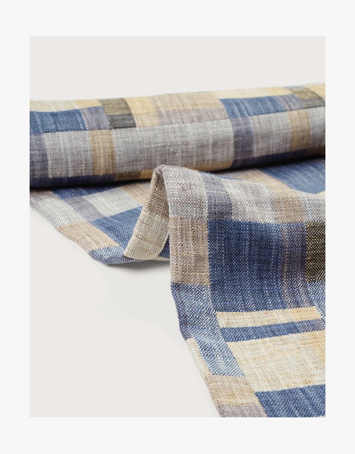 Patchwork kaitaliina moniväri/sininen - 35x120 cm moniväri/sininen - 1