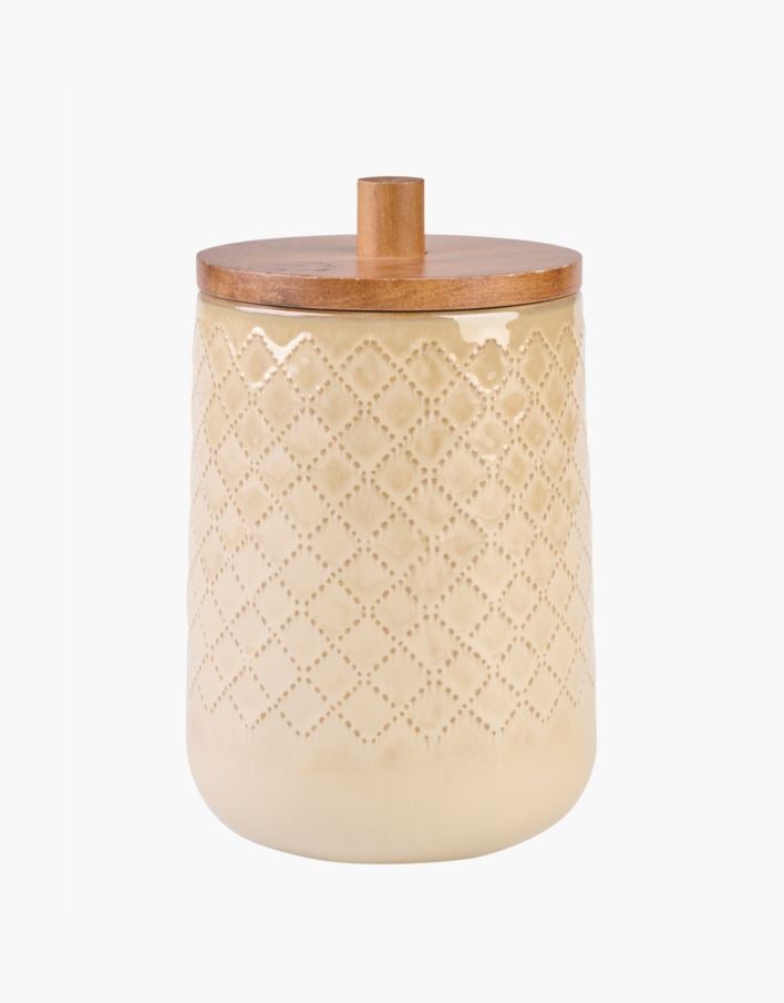 Säilytyspurkki beige - 14x14x20,5 cm beige - 1