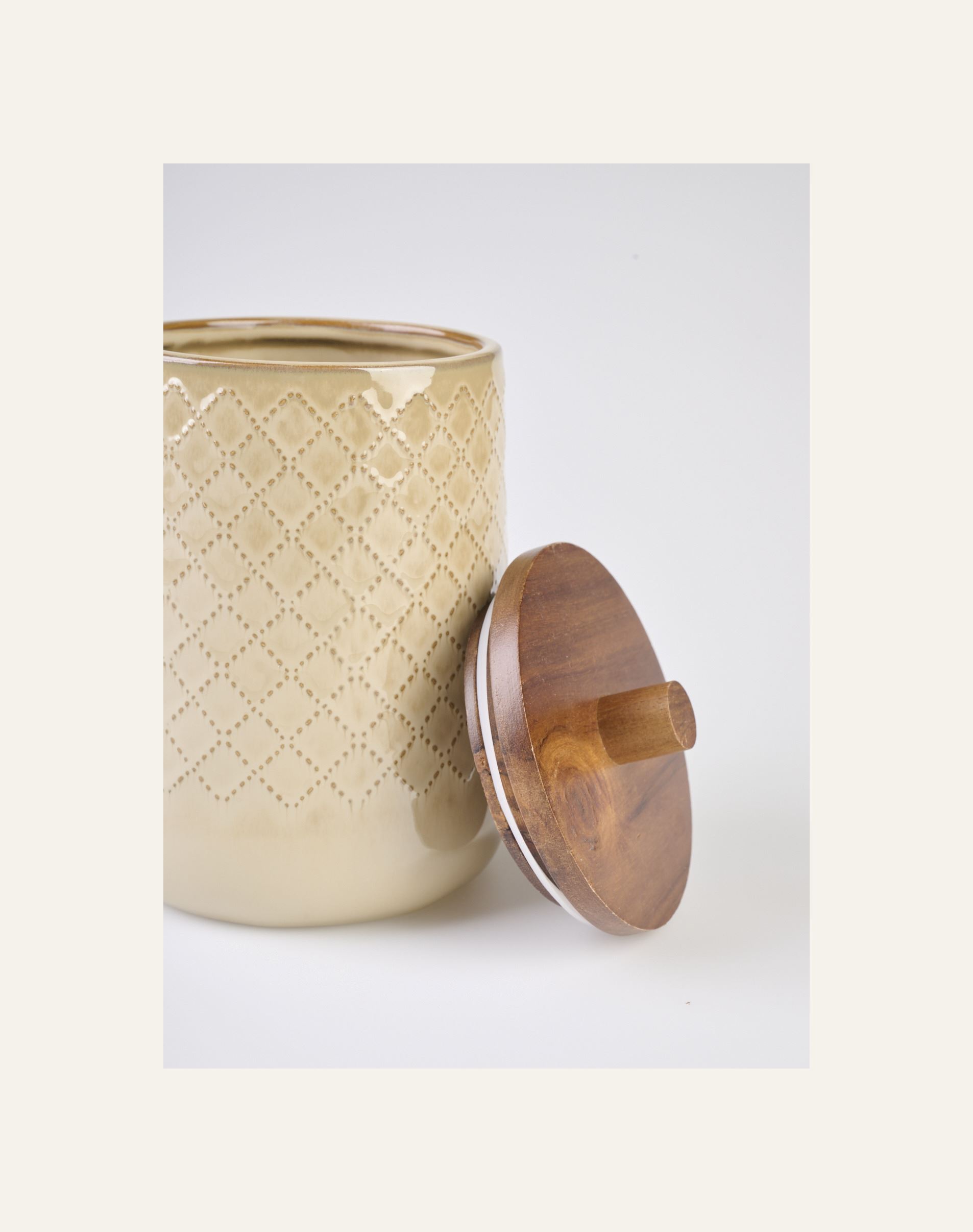 Säilytyspurkki beige - 2