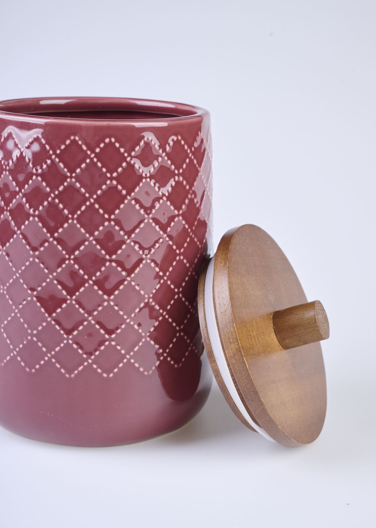 Säilytyspurkki tummanpunainen - 2