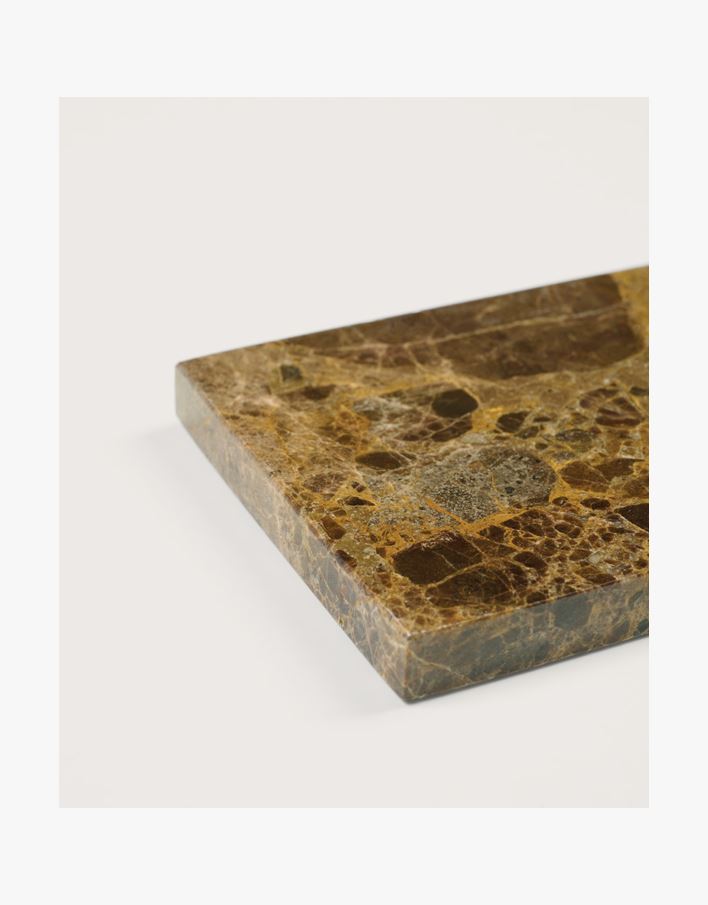 Marble long kynttilävati ruskea - 10x35x1,5 cm ruskea - 1