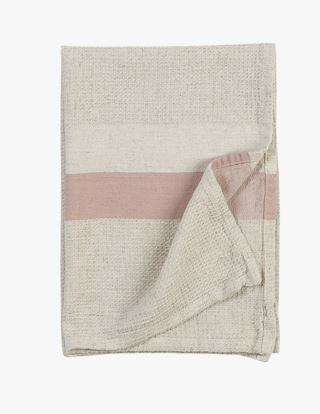 Small Waffel stripe pyyhe moniväri/roosa